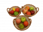 Preview: Baguettekorb Brotkorb Brötchenkorb Obstkorb rund mit Griffen aus 3 Größen wählen