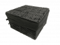 Preview: Aufbewahrungskorb mit Deckel quadratisch in schwarz