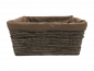 Preview: Regalkorb Korb aus Maisblatt braun rechteckig Variante 1