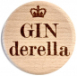 Preview: Holzpost Glasdeckel aus Buche "GINderella"