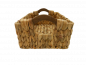 Preview: Regalkorb Schrankkorb Korb Wasserhyazinthe Holzgriffe 3 verschiedene Größen rechteckig