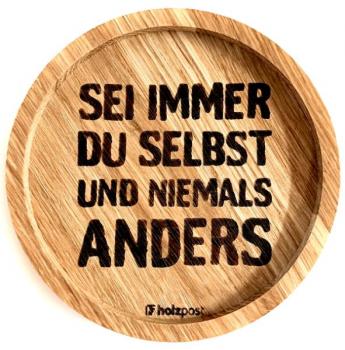 Holzpost Untersetzer aus Eiche "Anders"   