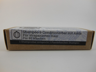 Soap & Gifts festes Shampoo mit Conditioner für strapaziertes Haar mit Amla