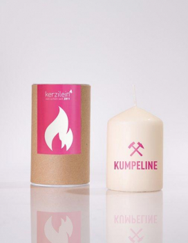 Kerzilein Flämmchen "Kumpeline" creme/pink