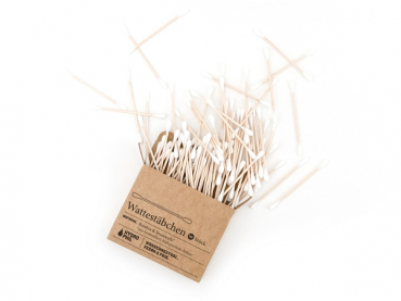 Wattestäbchen aus Bambus & Bio-Baumwolle 100 Stück