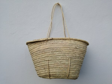 Strandtasche Palmblatttasche Ibiza Korb mit langen Griffen aus Sisal Natur Tasche