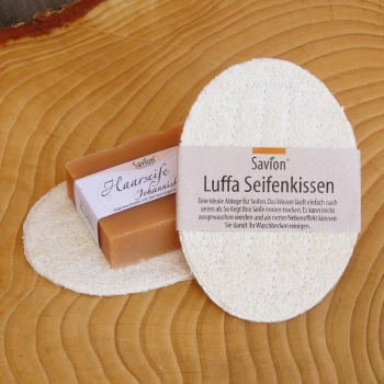 Luffa-Seifenkissen oval Seifenablage