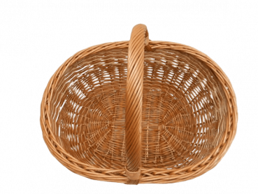 Einkaufskorb Weidenkorb gesottene Weide 3-farbig oval 18060