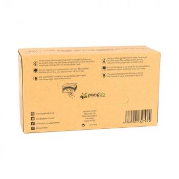 Pandoo Bambus Taschentücher 3-lagig 100 Blatt 100 % Bambus Plastikfreie Verpackung