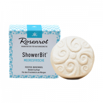 Rosenrot ShowerBit® - festes Duschgel Meeresfrische