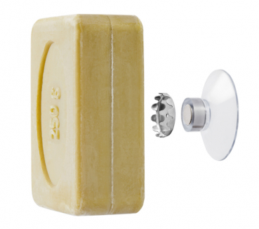 Savont XL JUMBO Seifen Magnethalter Seifenhalter mit Saugnapf und Magnetplättchen bis zu 250g