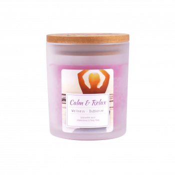 Candle Factory Wellness Duftkerze Calm & Relax satiniertes Glas