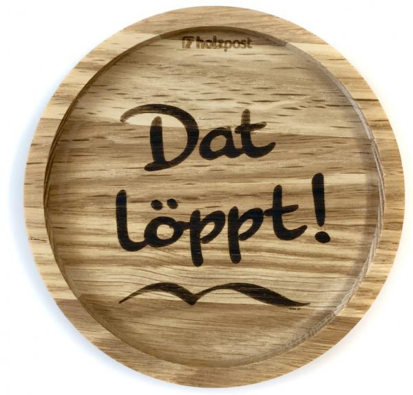 Holzpost Untersetzer aus Eiche "Löppt"