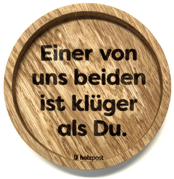 Holzpost Untersetzer aus Eiche "Klüger"