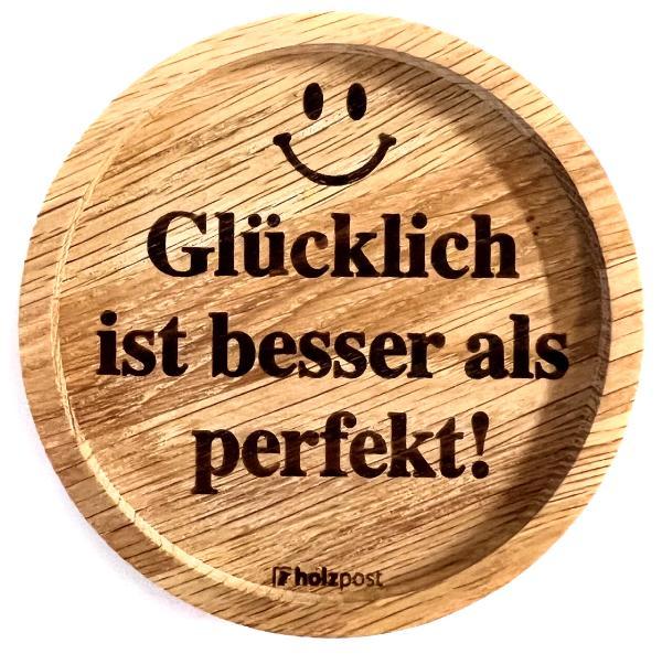 Holzpost Untersetzer aus Eiche "Perfekt"   