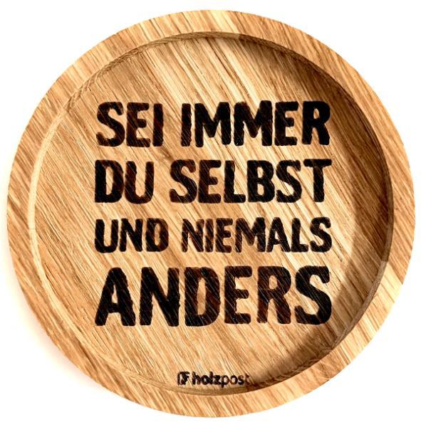 Holzpost Untersetzer aus Eiche "Anders"   