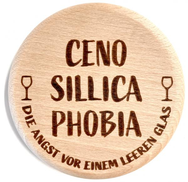 Holzpost Glasdeckel aus Buche "Phobie"