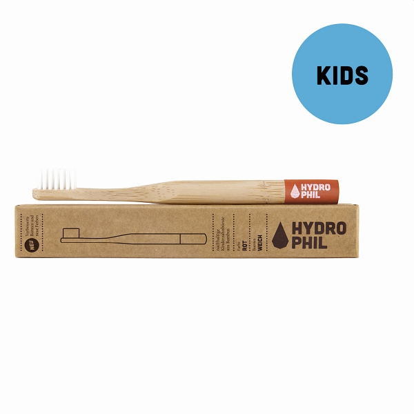 Nachhaltige Kinder Zahnbürste – weich Bambus Zahnbürste für Kinder in rot oder dunkelblau