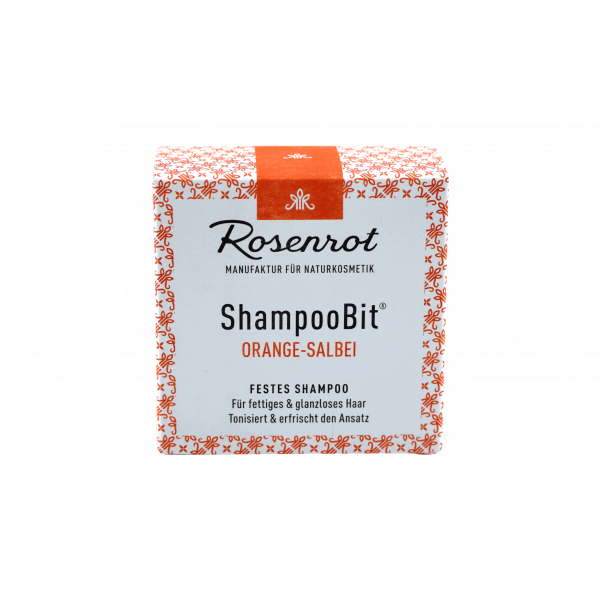 Rosenrot ShampooBit® - festes Shampoo Orange-Salbei