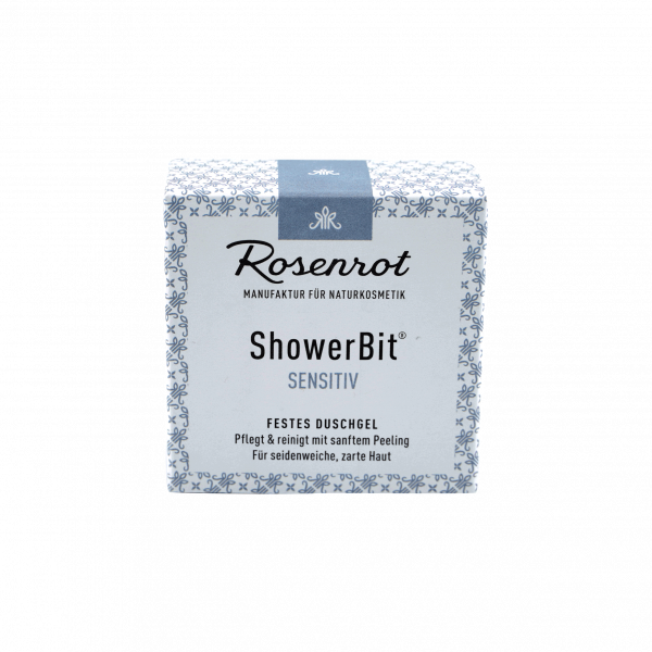 Rosenrot ShowerBit® - festes Duschgel Sensitiv