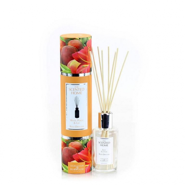 Scented Home Diffuser Box White Peach & Lily